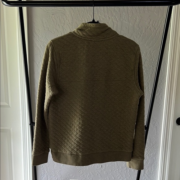 Patagonia Women's Olive Quilted Crewneck Sweater - Picture 6 of 6